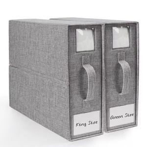 Lakuna 2024 대용량 4 피스 침대 시트 보관함 접이식 옥스포드 패브릭 정리함 옷장 보관함 - Product Image 1