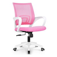 Fauteuil de bureau moderne noir confortable en maille intégrale pour conférence et ordinateur