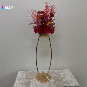 Centro de Mesa LEDA de Lujo en Color Dorado para Bodas, Decoración para Mesa de Boda, para Fiestas de Cumpleaños, Eventos de Boda, Decoración de Mesa - Product Image 2