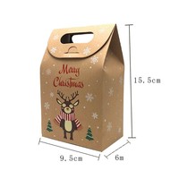 Vente en gros de sacs en papier kraft personnalisés pour les achats de cadeaux de Noël Papier couché pour l'artisanat et les bougies