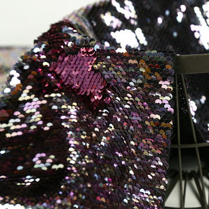 Chất Lượng Cao Nhà Máy Tùy Chỉnh 5Mm Dệt Thăng Hoa <span class=keywords><strong>Sequin</strong></span> Vải Có Thể Đảo Ngược Cho Váy Cưới Và Nhà Dệt May - Product Image 4