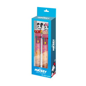 Paquete Mixto de 2 Bolígrafos de 10 Colores de Mickey y Minnie de Disney, Multicolor - Product Image 1