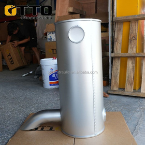 Peredam knalpot ZX210-3 OTTO untuk <span class=keywords><strong>Hitachi</strong></span> ekskavator ZX210-3 4HK1 suku cadang pengganti sistem knalpot Muffler mesin - Product Image 2