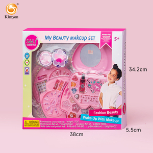 Kit de maquillage en forme de cœur très vendu, trousse de maquillage pour filles contenant divers articles cosmétiques, ensemble de manucure, respectueux de la peau pour les enfants - Product Image 2