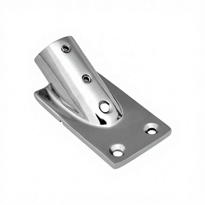 Stainless Steel 316 Marine Rectangular Railing Base 30 Degree 1-1/4 Inch Tube Handrail Fitting Stanchion <b>Yacht</b> Boat Hardware - Product Image 1