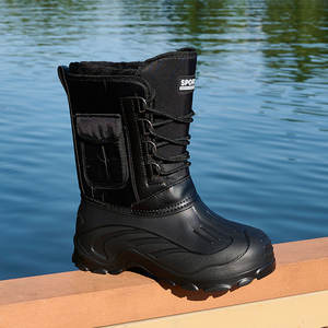 Botas de pesca <span class=keywords><strong>para</strong></span> hombre con forro de felpa cálida desmontable de invierno Botas de pesca informales <span class=keywords><strong>para</strong></span> hombre con suelas antideslizantes - Product Image 3