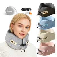 Oreiller de voyage cervical en mousse à mémoire de forme avec support pour le cou à 360 degrés pour dormir en avion, en voiture, en train, au bureau, à la maison