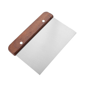 Stainless Steel Dough Scraper With Wooden Handle 2cr13 Material Non Stick Surface For Baking Cake Nougat - Product Image 3