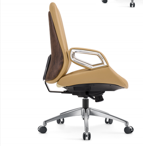 Hot Selling Custom Modern Style Leather Executive Office Chair Stainless Steel Frame Adjustable Height Comfortable Luxury Hotel - Product Image 5