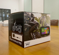 Système de navigation GPS pour moto portable 5 pouces IPS IP67 avec caméra AHD, écran tactile MP3, Android 10.0, carte IGO gratuite dans le monde entier