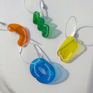 Llaveros de acrílico transparente con forma personalizada para manualidades, colgantes coloridos transparentes, llavero de acrílico - Product Image 5