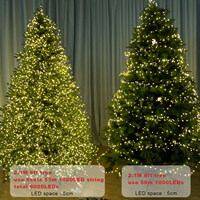 Stabile LED-Lichterkette mit Blinkfunktion, grüner Kupferdraht, 1000/2000/3000/6000 LEDs für Weihnachtsbaum und Party