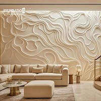 Mur d'accentuation de luxe GRG au design contemporain pour hall de villa