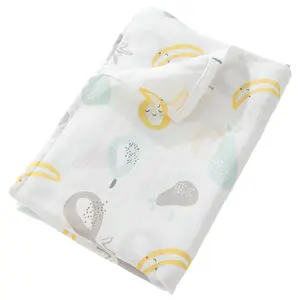नवीनतम मुद्रण बेबी शावर तौलिए पुष्प मलमल स्वैडल कंबल नवजात शिशु के लिए बेबी बुना हुआ स्वैडल रैप