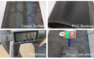 Thảm gạch thương mại xu hướng mới 2025, thảm gạch sàn văn phòng làm từ nylon PVC/PP cho văn phòng, khách sạn - Product Image 4