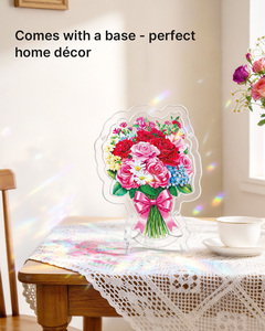 Rompecabezas de Acrílico con Diseño de Ramo de Flores, 62 Piezas, Decoración Floral con Rosas Impresas con UV, Regalo Hecho a Mano para San Valentín, Cumpleaños, Aniversario - Product Image 6