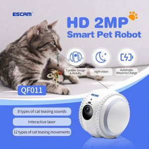 Caméra interactive HD intelligente pour animaux de compagnie, jouet balle roulante, vision nocturne, mouvement contrôlé par application, retour automatique, reconnaissance des animaux, rechargeable - Product Image 1