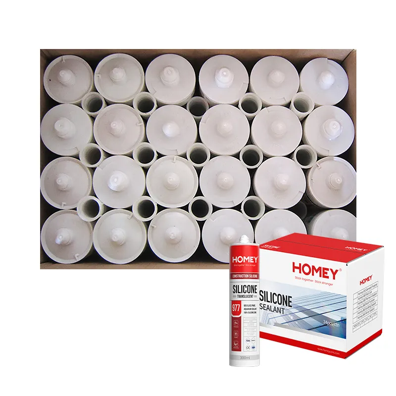 Homey sealant silikon 300ml kartrid anti UV 100 persen perekat silikon panel kaca