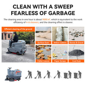 Máquina barredora <span class=keywords><strong>de</strong></span> tipo autopropulsada, barredora eléctrica <span class=keywords><strong>de</strong></span> pisos <span class=keywords><strong>para</strong></span> áreas comerciales, residenciales, escuelas y carreteras, <span class=keywords><strong>para</strong></span> hojas caídas y polvo. - Product Image 2