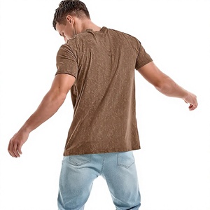 Gran oferta, Camiseta de algodón de bambú Vintage para hombre, nueva sublimación personalizada, Material en blanco, 100% algodón - Product Image 2