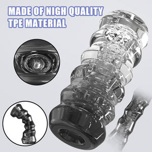 Alta calidad con color degradado, taza de masturbación transparente de mano, herramienta sexual para hombres, masturbador - Product Image 5