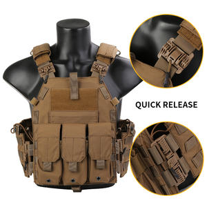 سترة تكتيكية قتالية من إيمرسونجير مصنوعة من نايلون كوردورا 500D مع نظام تحرير سريع، معدات تكتيكية، سترة حاملة للوحات التكتيكية بنمط التمويه - Product Image 4