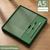 Ensemble cadeau d'affaires promotionnel, carnet A5 relié, 100 feuilles, fournitures de bureau, stylo, papeterie