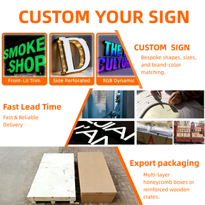 ป้ายไฟ LED 3 มิติ แบบติดตั้งด้านหน้า พร้อมไฟ RGB สำหรับธุรกิจ ร้านถ่ายภาพ บริการจัดส่ง ธนาคาร และป้ายสำนักงาน - Product Image 5