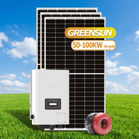 Convertisseur triphasé sur réseau 50 kW 60 kW 80 kW, système solaire sur réseau 100 kW 50 kW, système d'énergie solaire