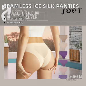 Metà vita <span class=keywords><strong>Slip</strong></span> <span class=keywords><strong>invisibili</strong></span> in seta di ghiaccio per le donne di nuovo arrivo senza soluzione di continuità taglio Laser senza Show biancheria intima mutandine solide - Product Image 2