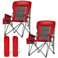 Fauteuil de camping pliant surdimensionné avec table d'appoint, en tissu Oxford moderne, multifonctionnel pour pêche, pique-nique, parc