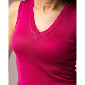 Débardeur à manches courtes en soie pure pour femmes, respirant, motif floral tie-dye, logo personnalisé, style décontracté, taille unique - Product Image 6