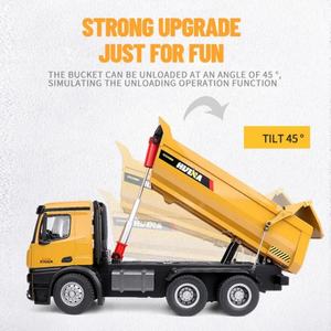 Camion benne basculante RC Huina 1582 entièrement métallique, robuste, à l'échelle 1/14, 10 canaux, radiocommandé 2,4 GHz, jouet de construction - Product Image 6