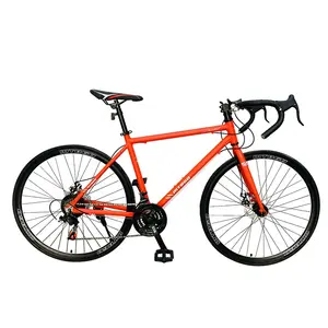 도매 700C 탄소 강철 프레임 레이스 자전거 멋진 성인 단일 속도 도로 자전거 V 브레이크