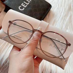 Monture de lunettes en titane Day By Day Round 9882, verres Plano, style artistique rétro, monture complète - Product Image 4