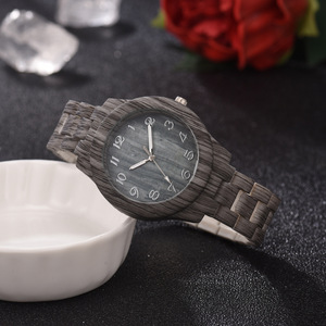 Montre à quartz de luxe abordable populaire, montre décontractée classique de niche avec cadran en bois - Product Image 2