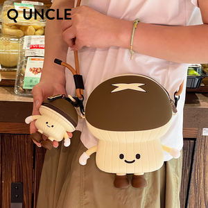 Borsa a Tracolla Q UNCLE Design 3D a Forma di Fungo in Silicone Morbido, Borsa Portaoggetti per Telefono e Trucchi per Donne e Ragazze - Product Image 2