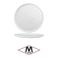 Assiette plate Riga Ø 26 cm empilable en porcelaine blanche M1934