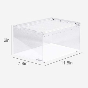 Hộp Nuôi Bò Sát Acrylic Cỡ Lớn 2.5 Gallon, Bể Nuôi Chim Cảnh Bằng Acrylic 12X8X6 Inch, Dùng Cho Côn Trùng Lưỡng Cư - Product Image 3
