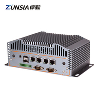 Zunsia Embedded Computer Case N100 4*2,5G LAN 6Com DDR5 X86 Industrial Fanless Mini PC con 12th Gen N95 N200 N305 CPU