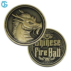 Chine <span class=keywords><strong>Dragon</strong></span> 3D Antique en Métal Sur Mesure En Laiton Chellenge Pour Le Souvenir - Product Image 3