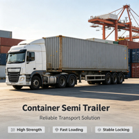 Semi-remorque porte-conteneurs squelette polyvalente 20 pieds 40 pieds, résistante à la corrosion, pour le transport de fret en port maritime