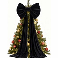 Grand nœud géant en velours rouge de Noël en gros pour centres commerciaux, décors de mariage, murs, événements extérieurs, décorations de Noël