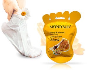 Calcetines Mascarilla Veganos OEM para el Cuidado de los Pies, Sin Desprendimiento, Hidratantes con Urea, Miel, Aceite de Argán y Ácido Hialurónico - Product Image 6