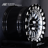 Jeu de 2 jantes Beadlock Drag Pack 17 18 pouces 5x120 5x114.3 Noir brillant à multiples rayons usinés pour BMW M3 Mustang