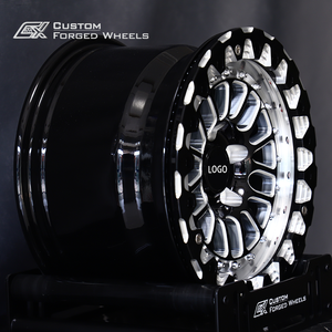 ล้อแม็กซ์แบบ Beadlock 2 ชิ้น ขนาด 17 18 นิ้ว 5x120 5x114.3 สีดำเงา ขอบกัดลายหลายก้าน สำหรับ BMW M3 Mustang - Product Image 4