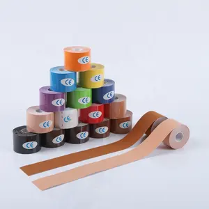 Parche de fisioterapia de rodilla personalizado al por mayor cinta deportiva de kinesiología multicolor cinta de kinesiología impermeable