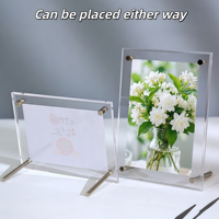 Cadres photo en acrylique transparent en gros, supports de signalisation de bureau de taille personnalisable, pour la décoration intérieure