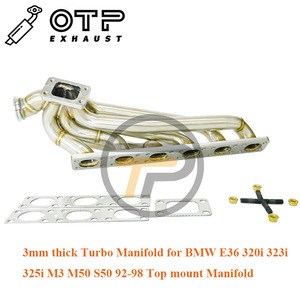 Tubo de escape OTP para coche, Colector de brida de 3mm de espesor, para B E36 <span class=keywords><strong>320i</strong></span> 323i 325i M3 <span class=keywords><strong>M50</strong></span> M52 S50 92-98 - Product Image 2