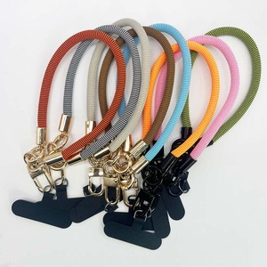 231 colores moda 8mm multicolor poliéster trenza corto Universal antipérdida muñeca teléfono cordón <span class=keywords><strong>Correa</strong></span> con anillo de Metal - Product Image 4